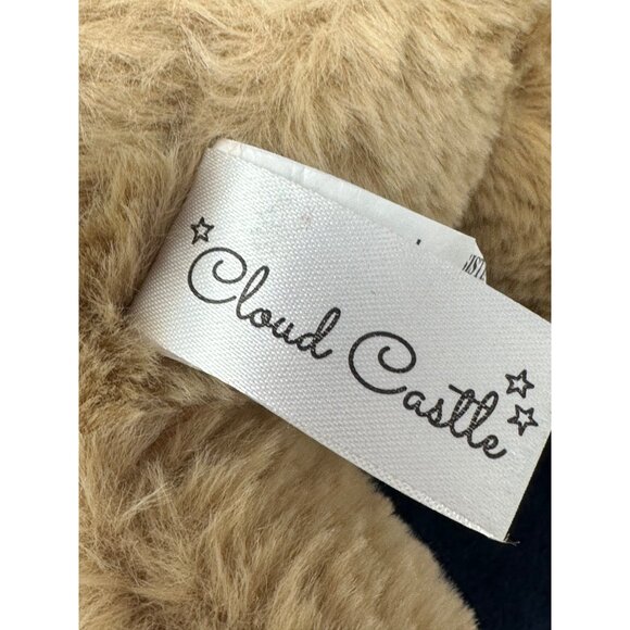 Soft Plush Puppy Dog Fleece Blanket Tan Brown Blue Lovey Lovie Stuffed Animal - Picture 7 of 11